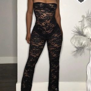 Lace jumpsuit bodysuit